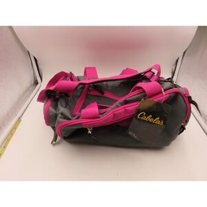 Cabelas Catch-All Gear Bag Grey Pink 600D Polyester Weather Resistant 580032